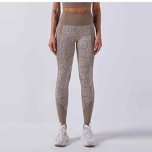 Unbranded Snake print leggings  tan Sz M